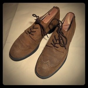 Sam Edelman Irving Brown Suede Brogue Oxfords